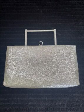 Elegant Silver Glitter Evening Clutch-After Five for Yvonne Hughes